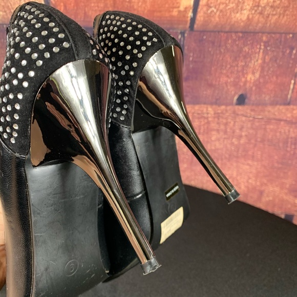 WET SEAL Rhinestone Point Stiletto Metallic Heel - Picture 4 of 11